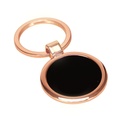 Llavero redondo encobrizado negro Ø 3,5 cm