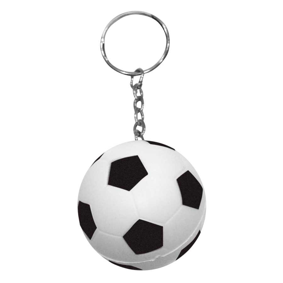 Llavero antiestrés con forma de pelota de fútbol Ø 3,8 cm