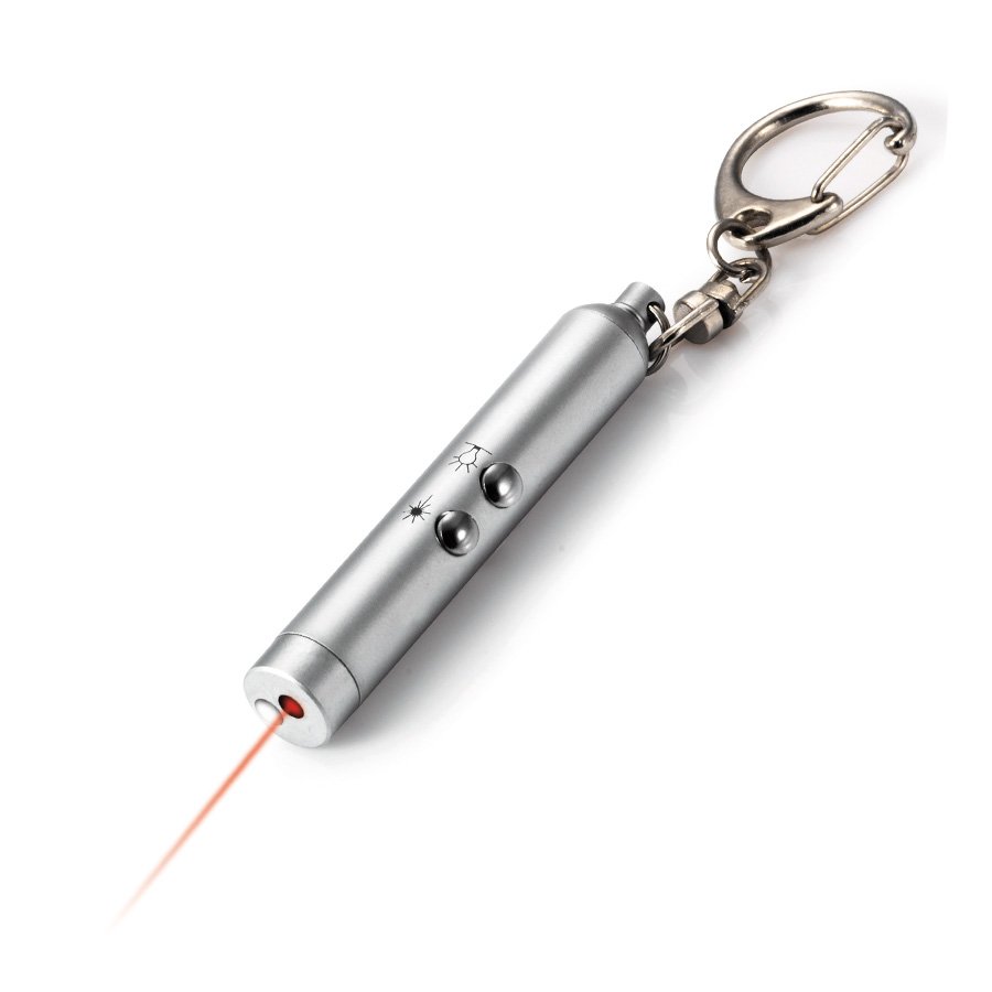 Puntero láser con linterna LED Ø 1 × 5,8 cm