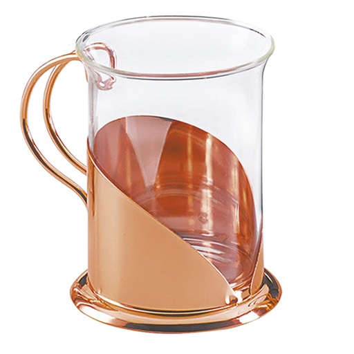 Set de 2 tazas de vidrio para café en caja blanca