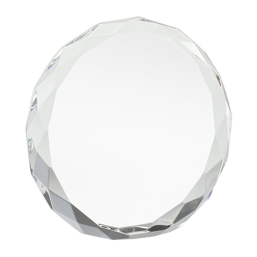 Galvano de cristal facetado redondo de 12,5 cm