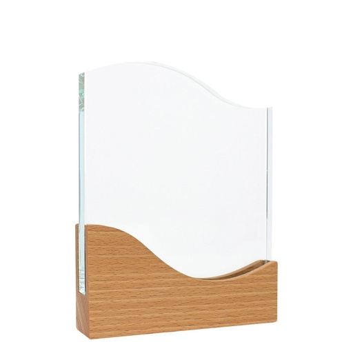 Galvano de madera y cristal 19,5 × 15 cm